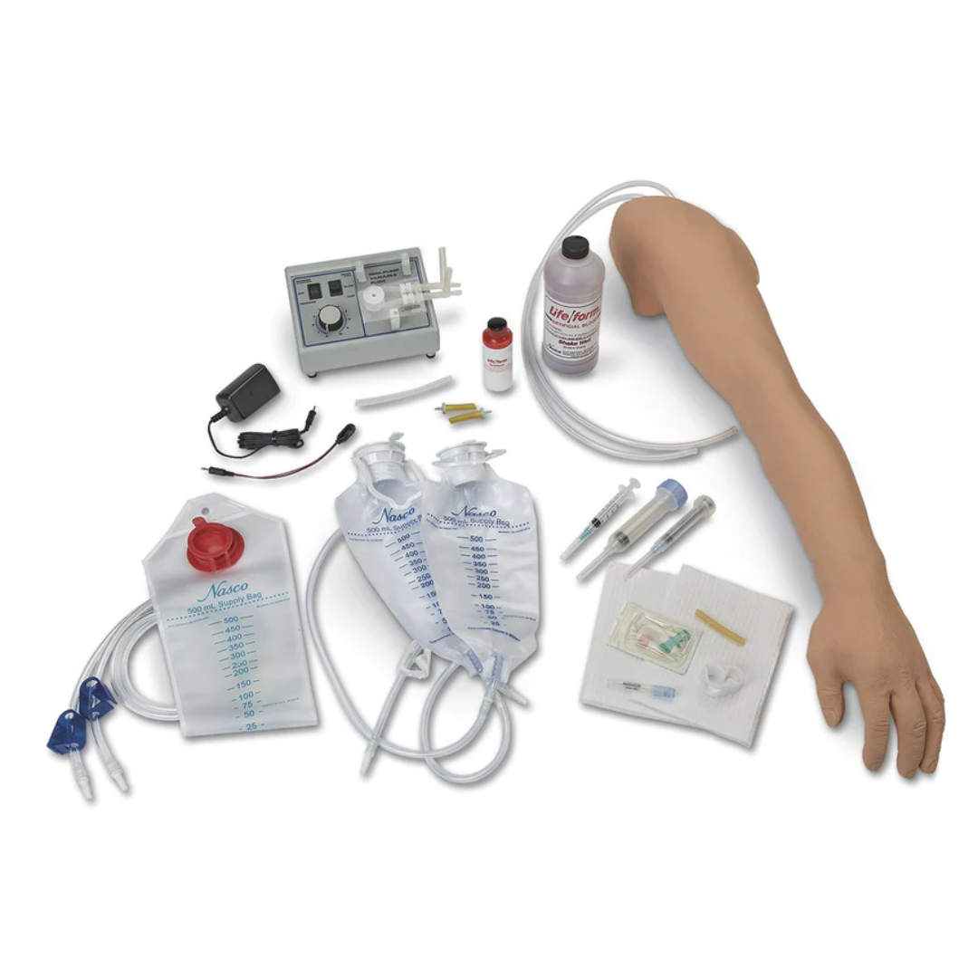 Advanced Venipuncture and Injection Arm with IV Arm Circulation Pump - Light Arm - Nasco